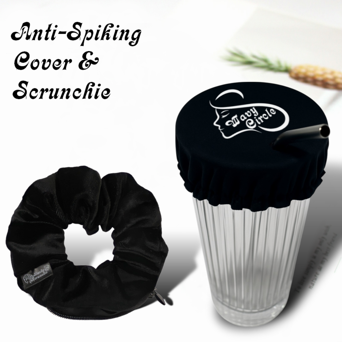 Anti Spiking Cover & Stashy Scrunchie